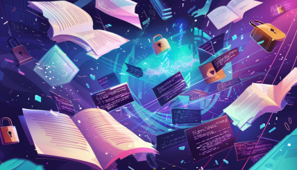 A visually engaging and dynamic illustration showcasing KuCoin amidst a storm of legal documents and digital assets flowing away, symbolizing the exchange's current regulatory challenges and user asset outflows. The background should include symbols of security and compliance, such as locks and scales of justice, to reflect the exchange's commitment to user privacy and legal adherence.