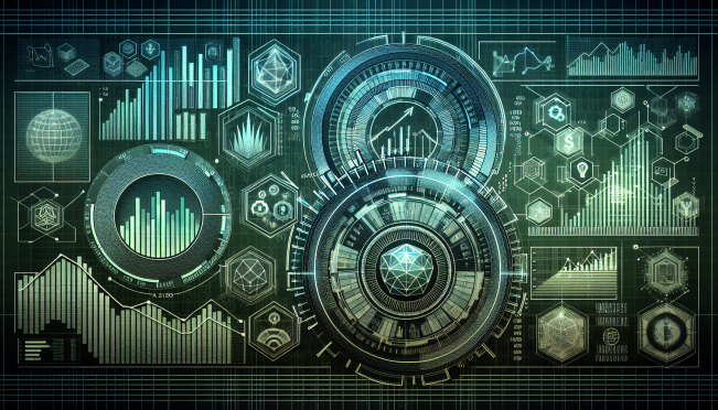 financial charts with Web3 and blockchain icons