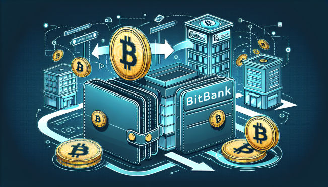 An image of digital wallets with bitcoin symbols, showing transfer arrows between them, and highlighting Bitbank and other exchanges involved in the Mt Gox repayments.