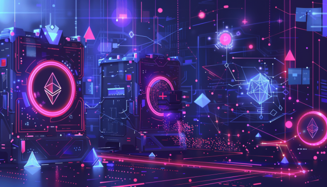 Illustrate a dynamic scene showing Justin Sun making a significant deposit into a futuristic, digital vault labeled 'Swell L2', surrounded by symbols of Ethereum and glowing lines representing the flow of digital assets into liquid staking protocols.