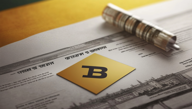 An image depicting Binance's logo with the backdrop of the Indian flag and regulatory documents, symbolizing the intersection of cryptocurrency and Indian tax regulations.