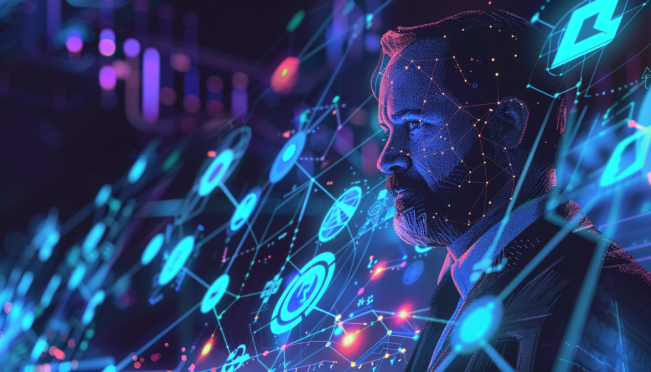 A dynamic visual representation of Ripple's global partnerships, featuring Brad Garlinghouse, interconnected government symbols, and the XRP Ledger. Emphasize blockchain technology and digital currencies with a futuristic, inclusive feel.