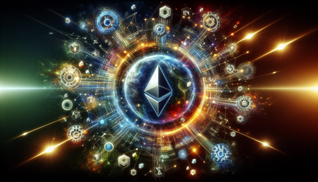 A diverse and resilient digital ecosystem, representing the global scalability of Cardano with the PRAGMA logo prominently displayed, surrounded by symbols of collaboration and innovation in blockchain technology.