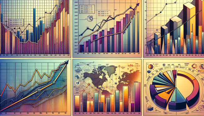 financial charts showing significant growth