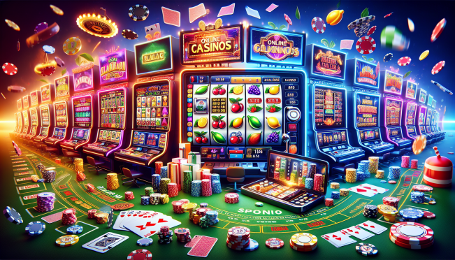 exciting online casino games and slots with vibrant colors