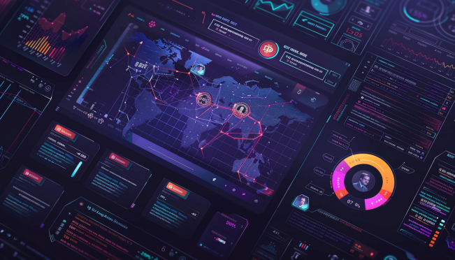 A dynamic and engaging visual of a crypto betting platform interface, showing a surge in betting volume with elements representing the U.S. presidential election, such as candidate images and odds. Include visuals of credit/debit card integration and a graph depicting the rise in trading volume.