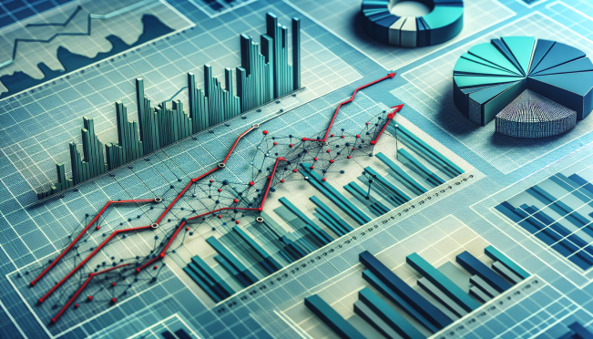 financial charts showing growth